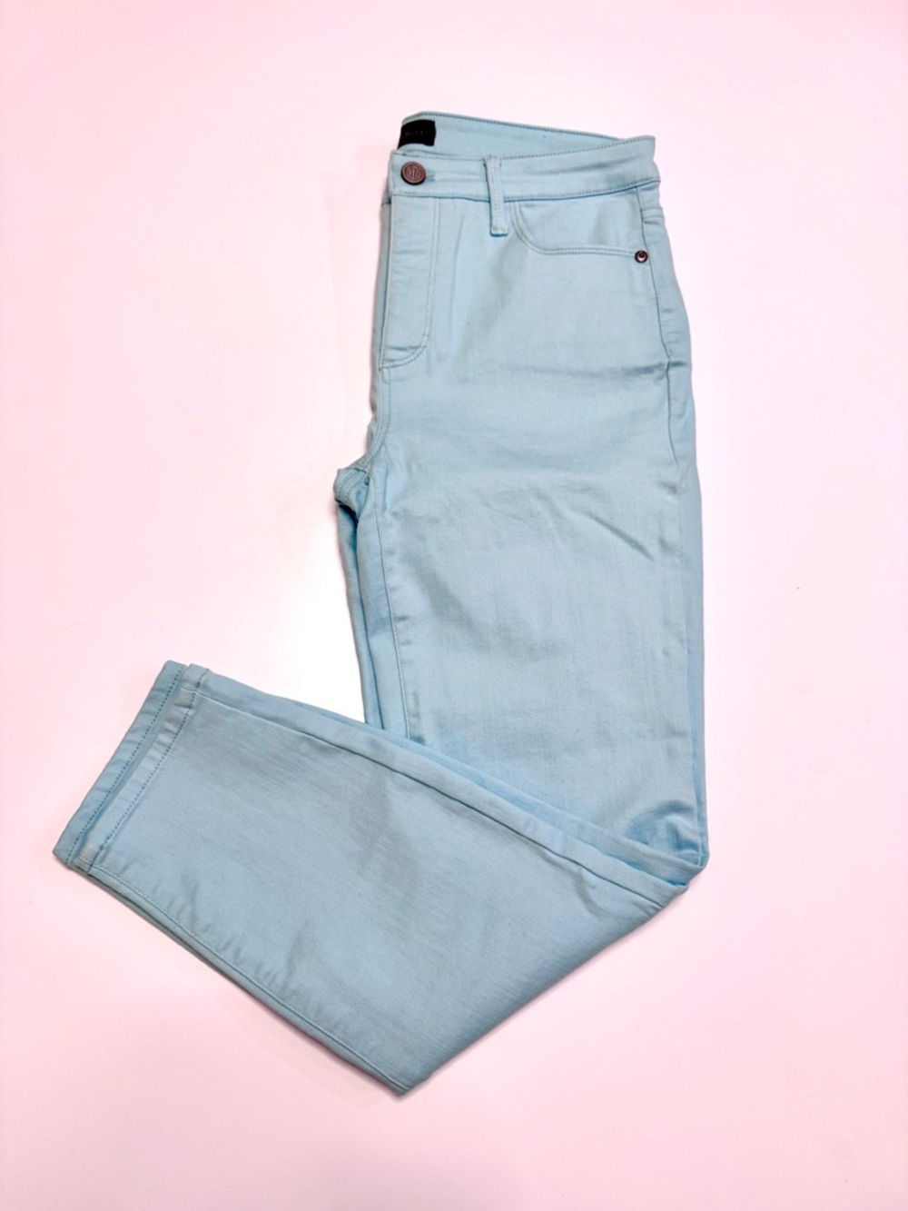 Talbots Light Blue Aqua Stretch Jeans Denim Jegging Crop, Size 4